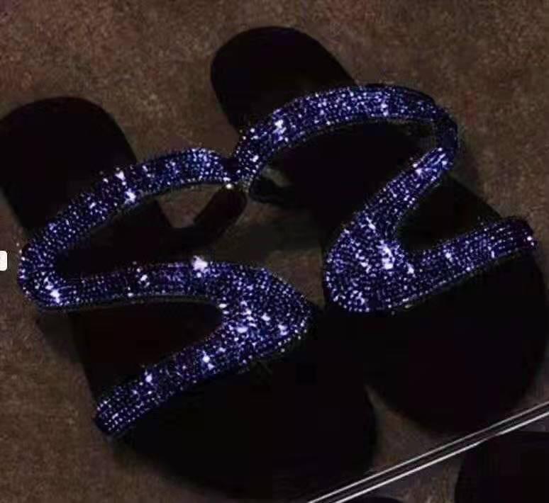 Rhinestone Strap Embellished Sandals
