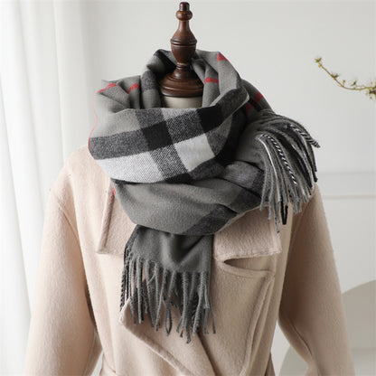 Cashmere Plaid Shawl Unisex Scarf