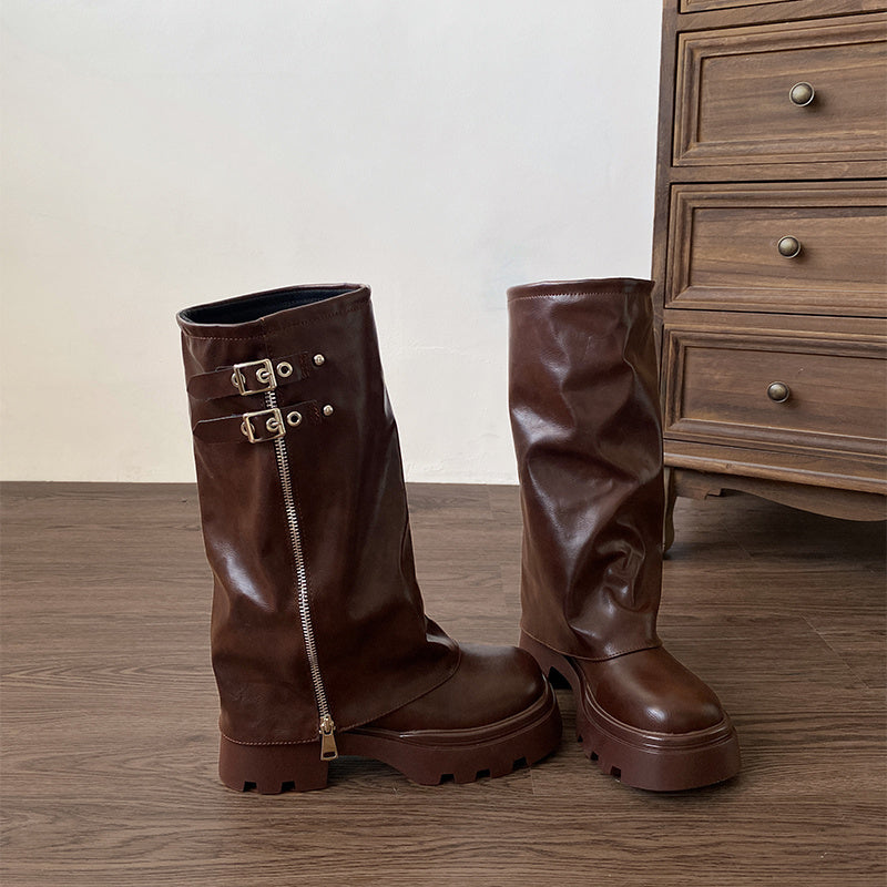 Knee High Thick Soled Boots