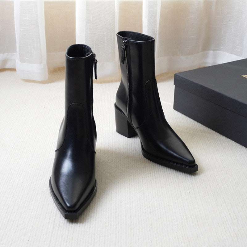 Pointed Toe Heel Boots