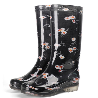 Print High Non-slip Wear-resistant Sole Rubber Boots