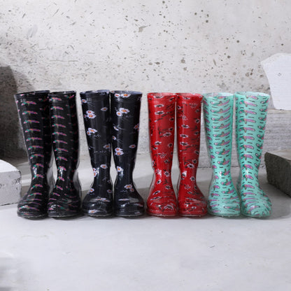 Print High Non-slip Wear-resistant Sole Rubber Boots