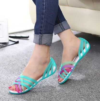 Jelly Rainbow Plastic Sandals
