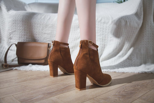High-Heeled Martin Boots