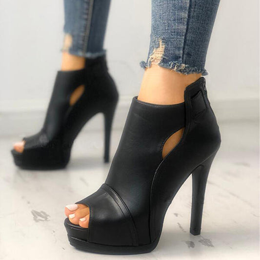 Cut Out Peep Toe Heels