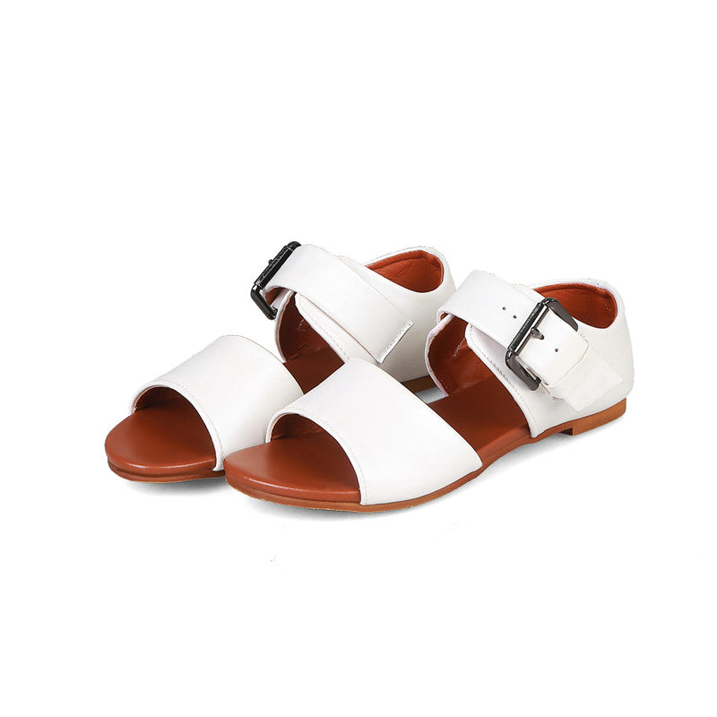 Fish Mouth Buckle Strap Sandals