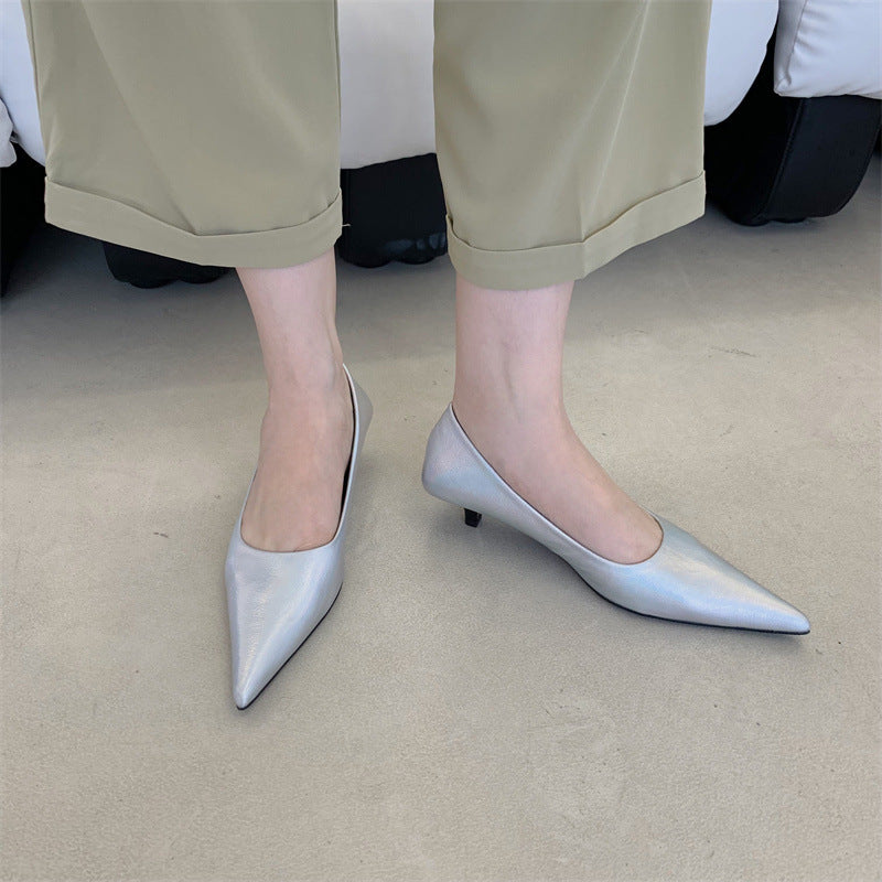 Pointed Toe Low-cut Pumps