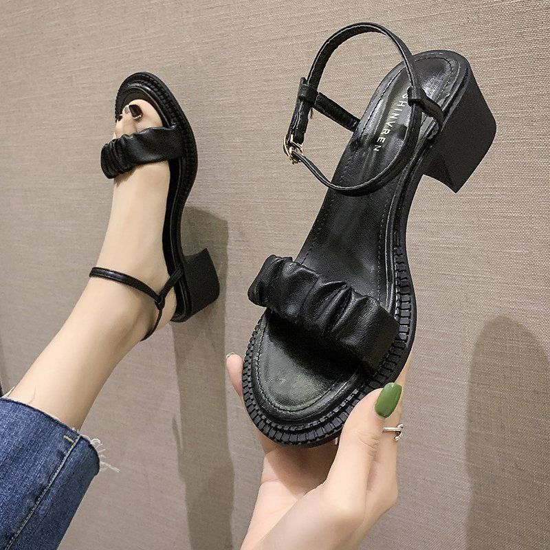 Ankle-strap Buckle Sandals