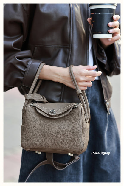 Handmade Material Bag Real Cowhide Crossbody Woven Bag