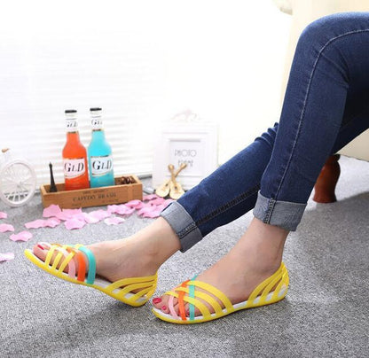 Jelly Rainbow Plastic Sandals