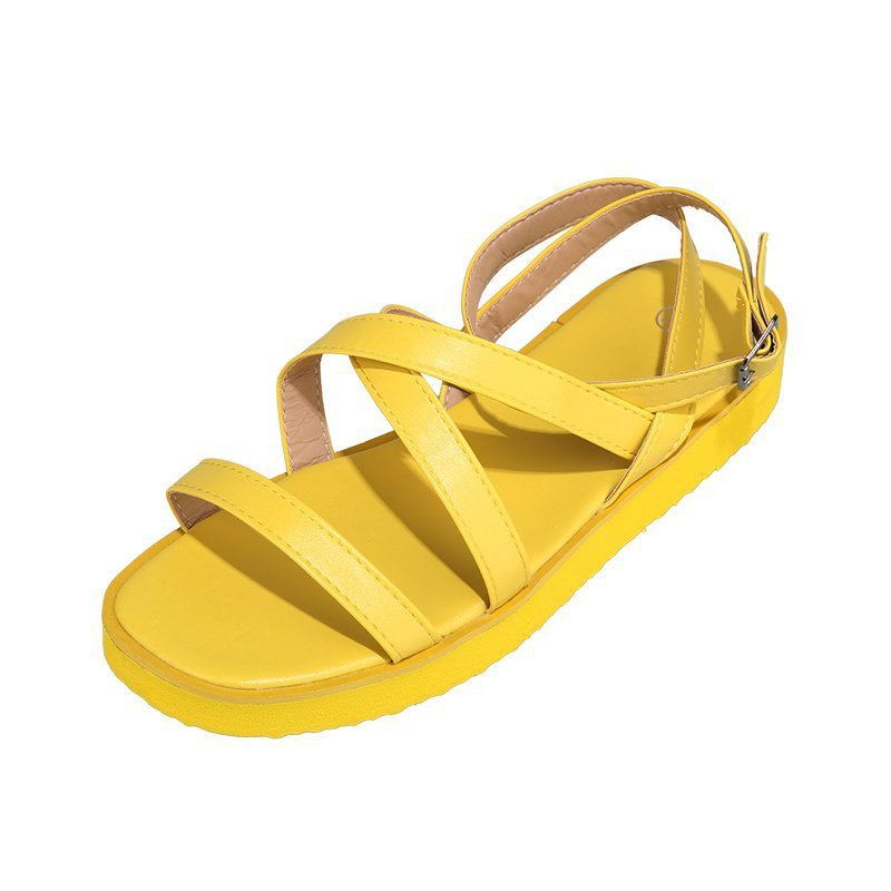 Ankle Cross Strap Flat Sandals