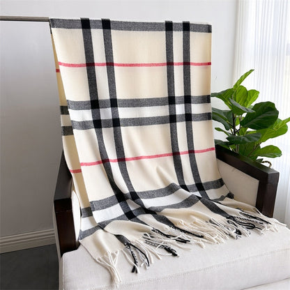Cashmere Plaid Shawl Unisex Scarf