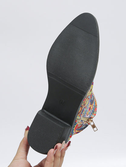 Pattern Short Boots