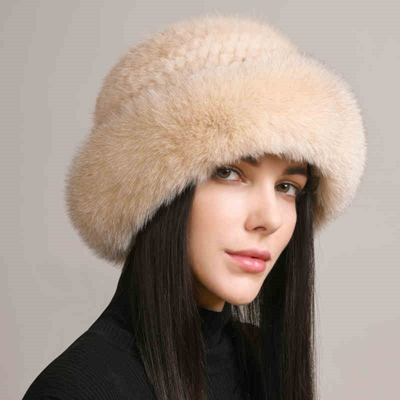 Mink Hair Braided Fur Hats