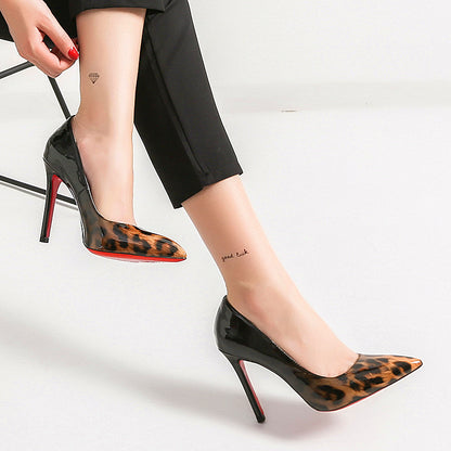 Leopard Pointed High Heels
