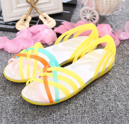 Jelly Rainbow Plastic Sandals
