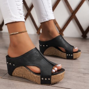 Wedge Peep Toe Platform Sandals