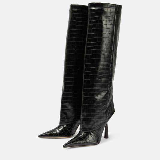 Pointed Toe Stiletto Heel Boots