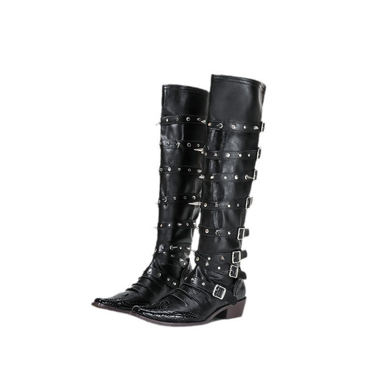 Punk Goth Pointed-toe Boots