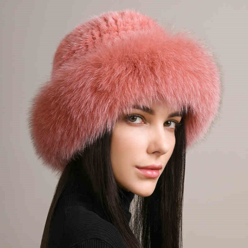 Mink Hair Braided Fur Hats