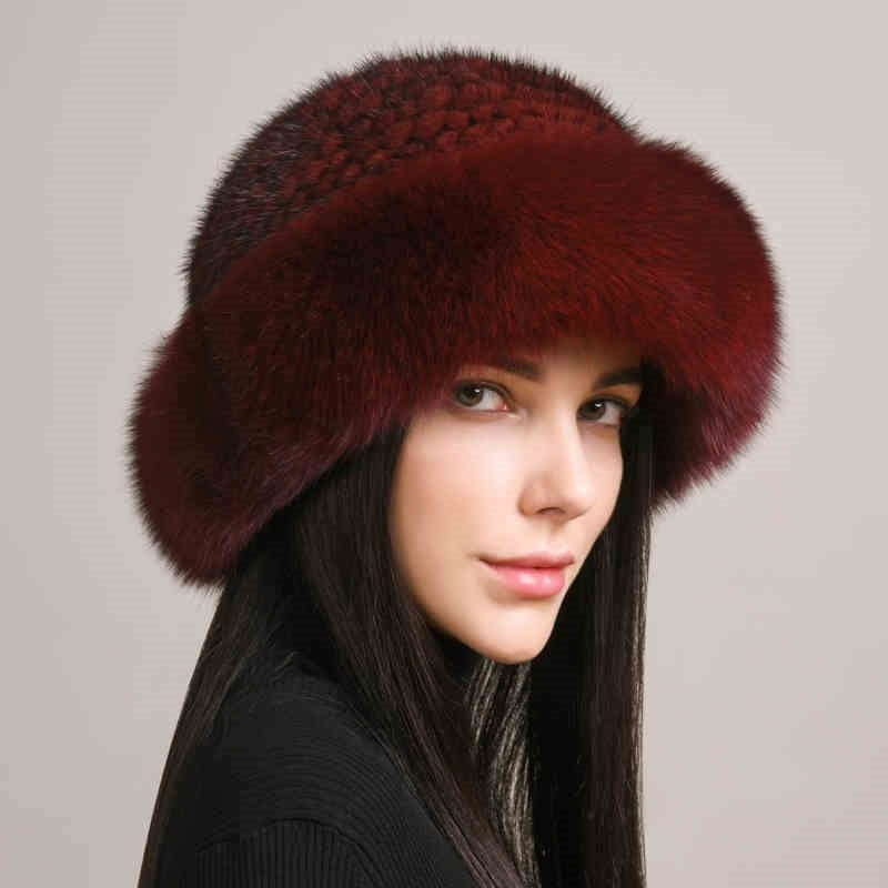 Mink Hair Braided Fur Hats