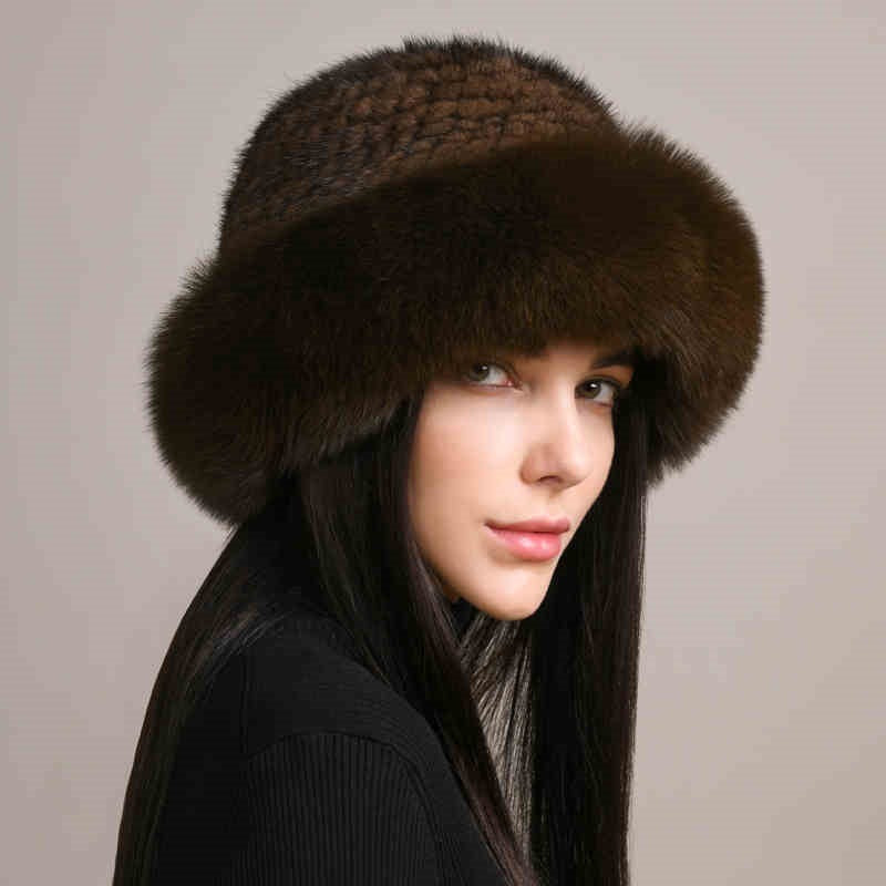 Mink Hair Braided Fur Hats