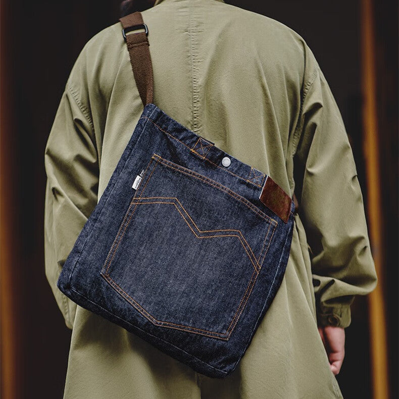 American Retro Denim Shoulder Bag