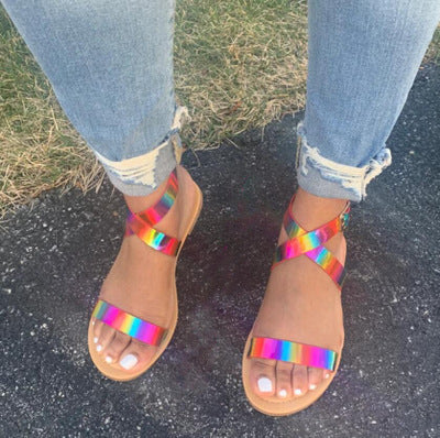 Strap Slipper Sequin Beach Shoes