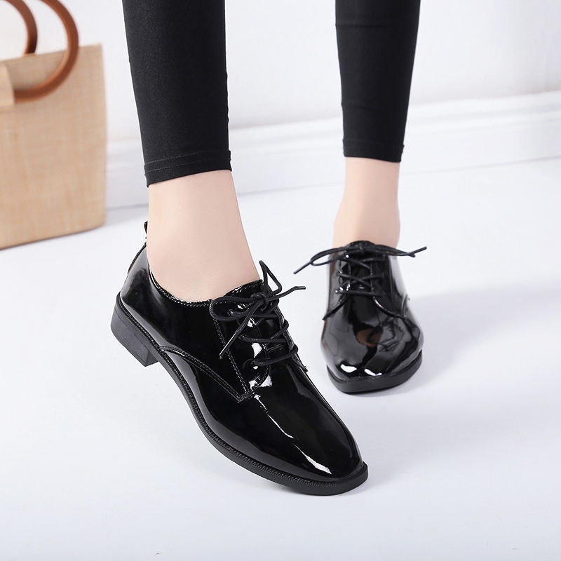 Flat Low Heel Vintage Leather Shoes