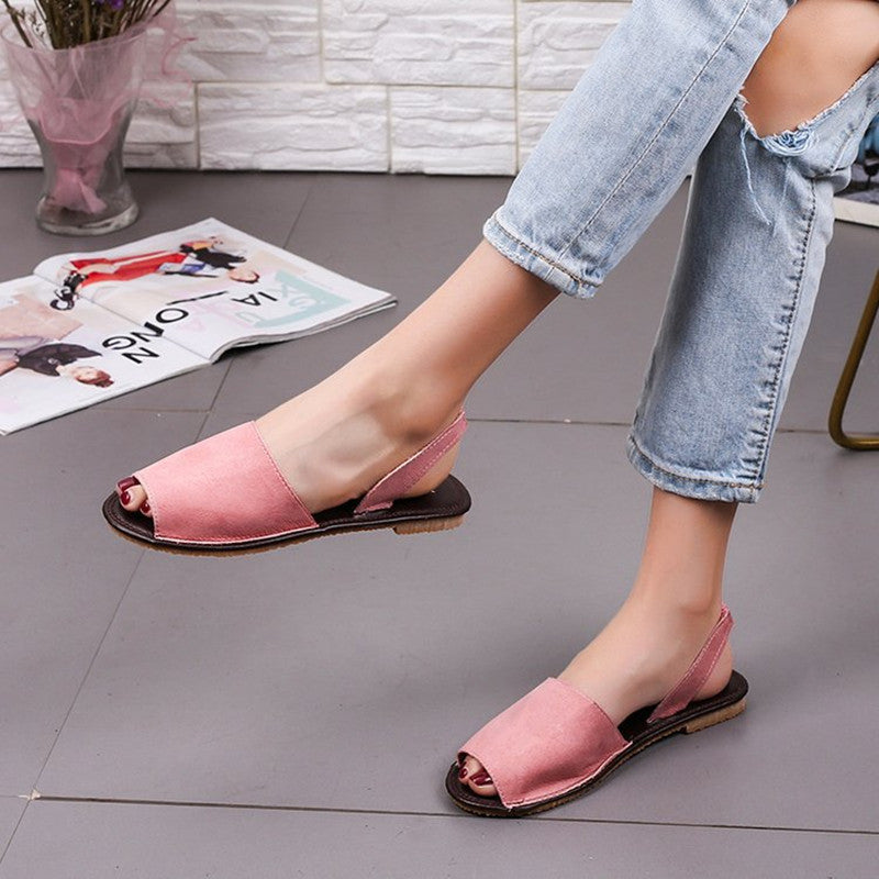 Fish Mouth Flat Sandals