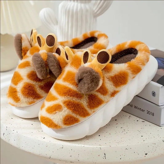 Velvet Thick Bottom Anti Slip Cotton Slippers