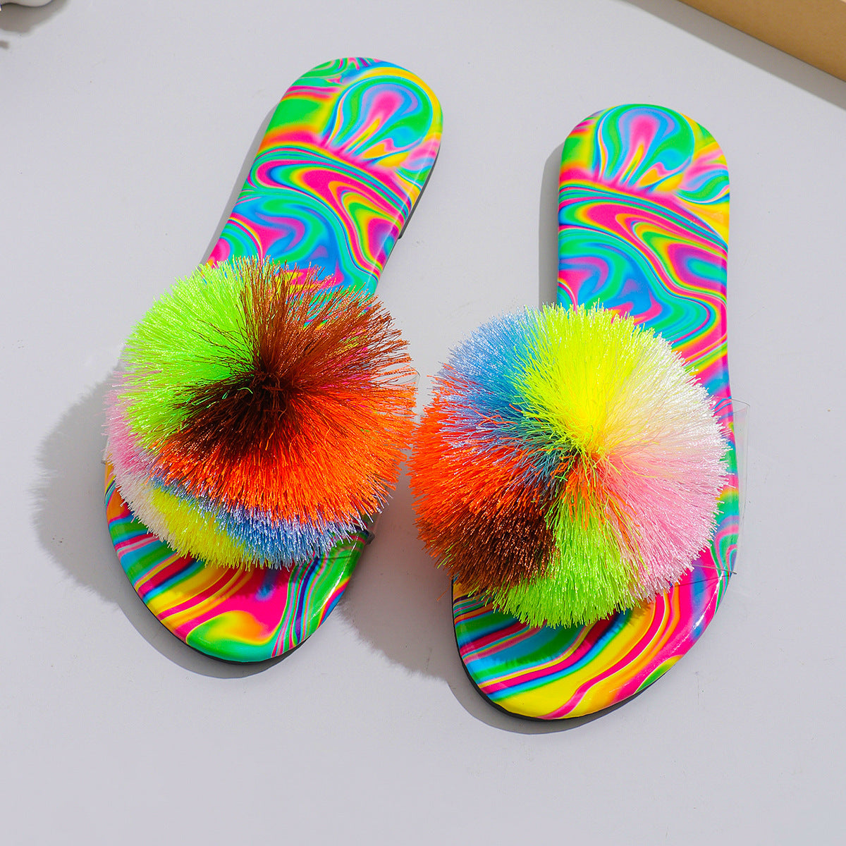 Rainbow Flat Slipper Sandals