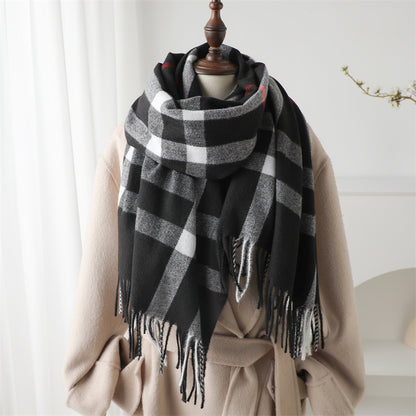 Cashmere Plaid Shawl Unisex Scarf