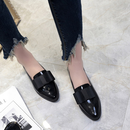 Bowtie Loafers Ballet Pointed Toe Flats