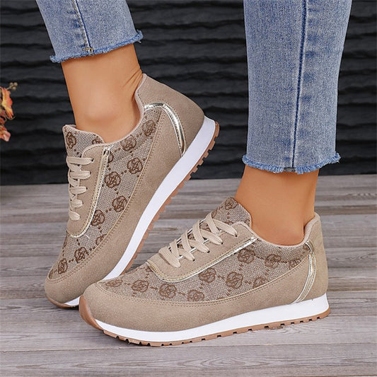 Print Lace-up Sneakers