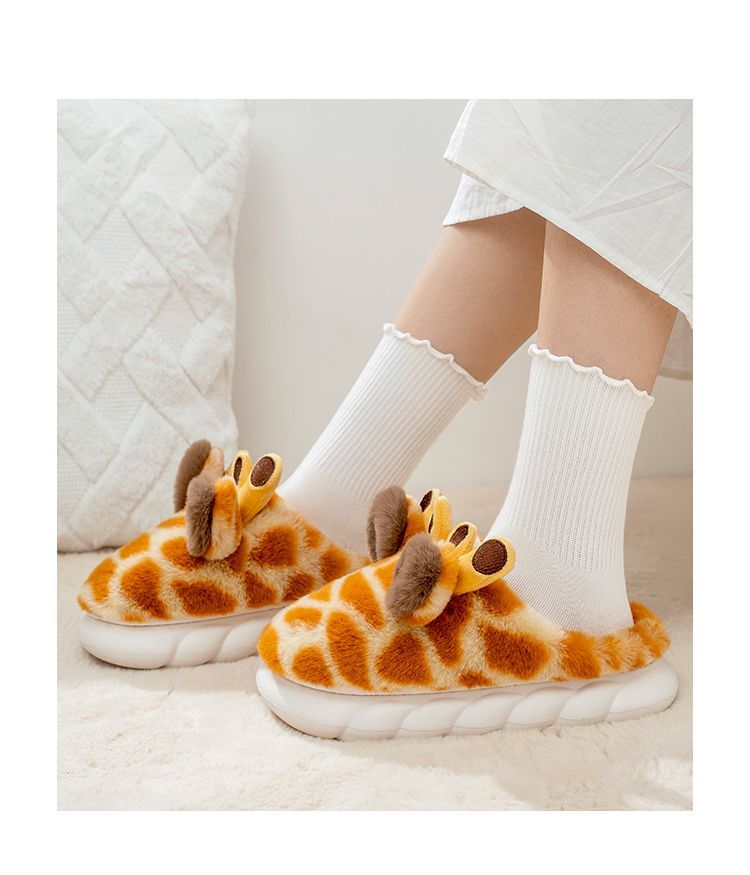 Velvet Thick Bottom Anti Slip Cotton Slippers