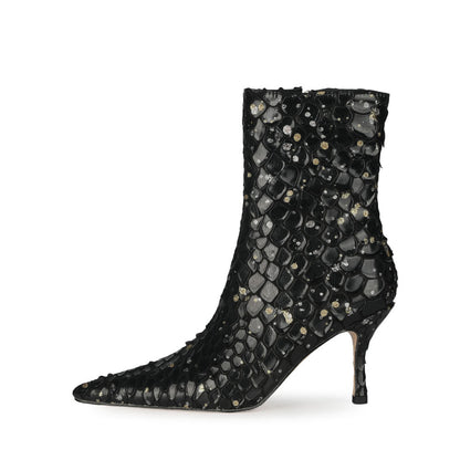 Fish Scale Short Boots