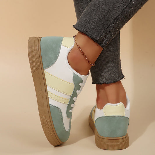 Retro Sports Suede Lace-Up Sneakers