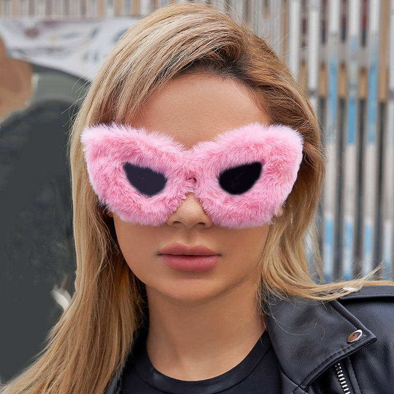 Plush Cat Eye Sunglasses