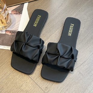 Flat Square Toe Slippers