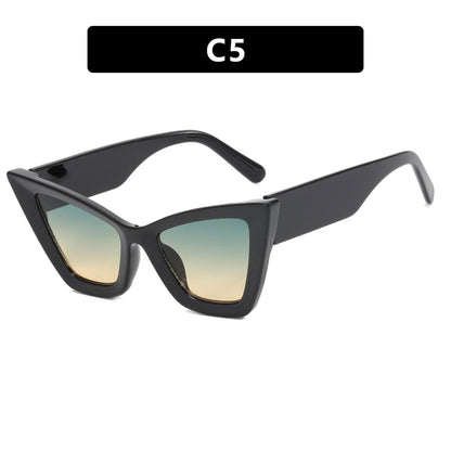 Large Cat Eye Simple Frame Sunglasses