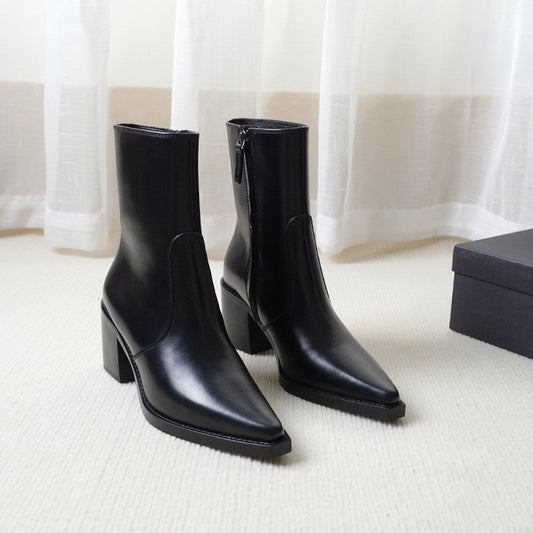 Pointed Toe Heel Boots