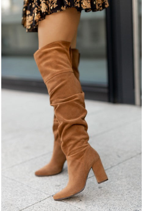 High Heel Pointed Toe Suede Over-the-knee Boots