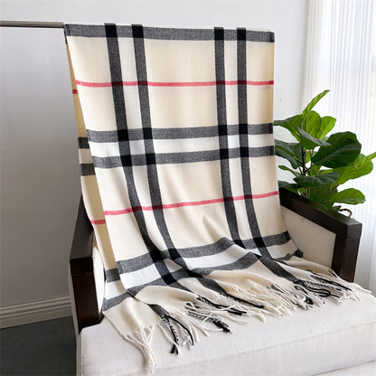 Cashmere Plaid Shawl Unisex Scarf