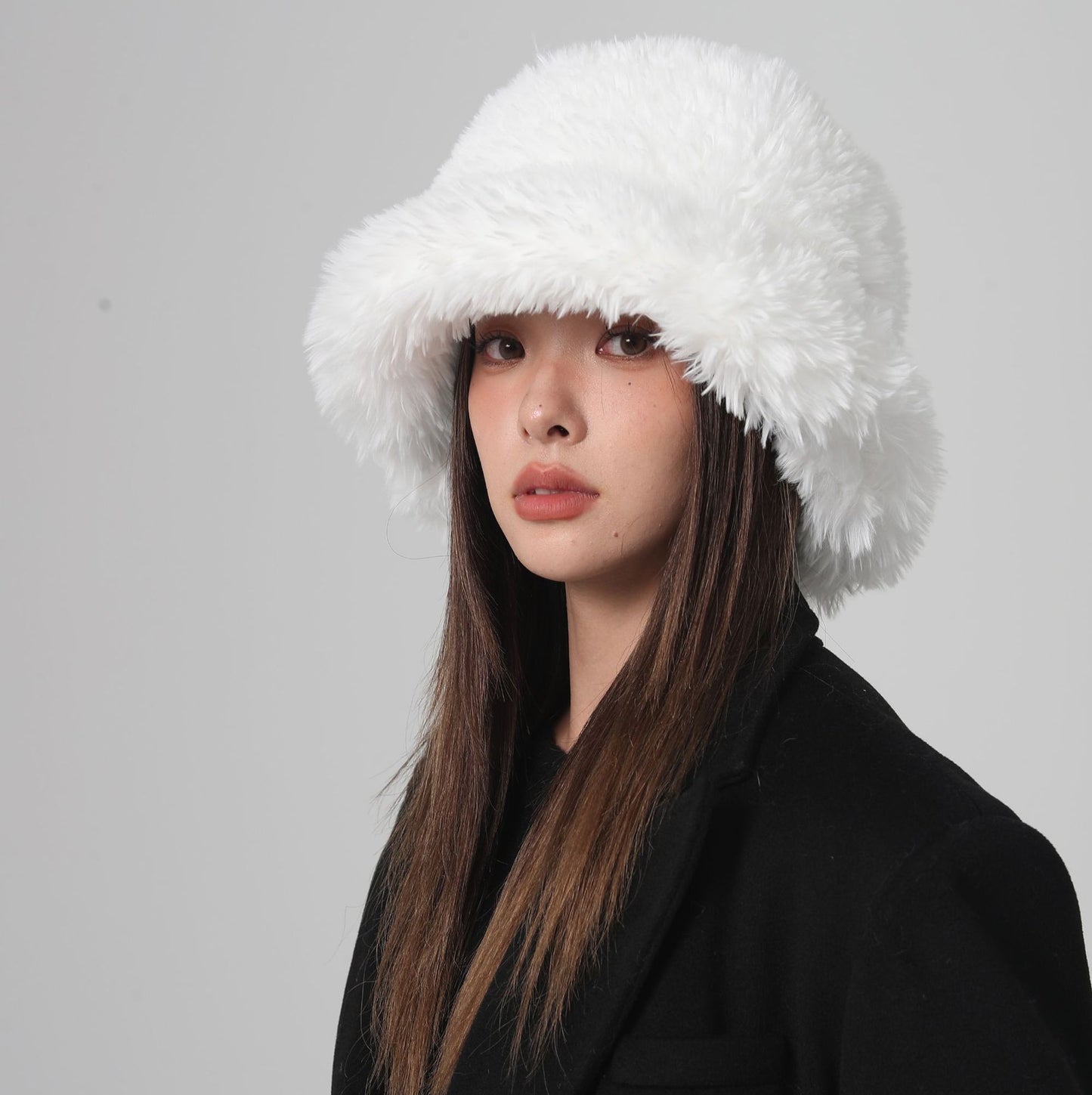 Thickened Plush Bonnet Warm Bucket Hats