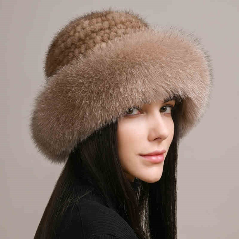 Mink Hair Braided Fur Hats