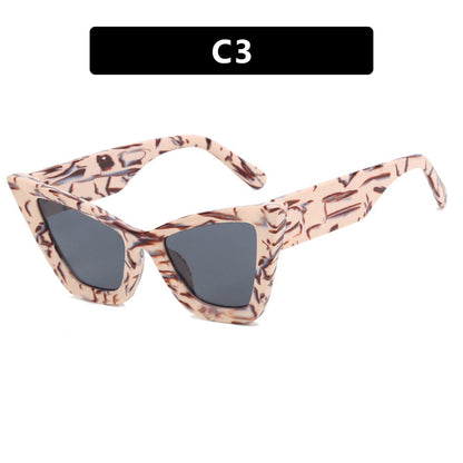 Large Cat Eye Simple Frame Sunglasses