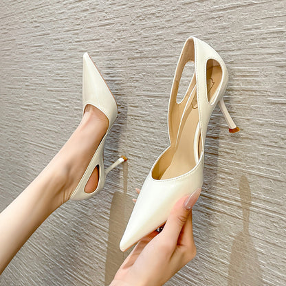 Low-Cut Out Stiletto Heels