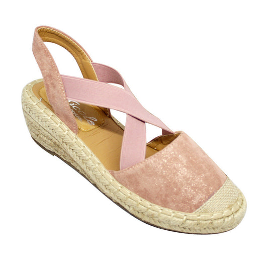 Cross Strap Wedge Sandals