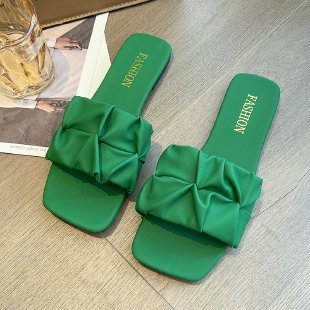 Flat Square Toe Slippers